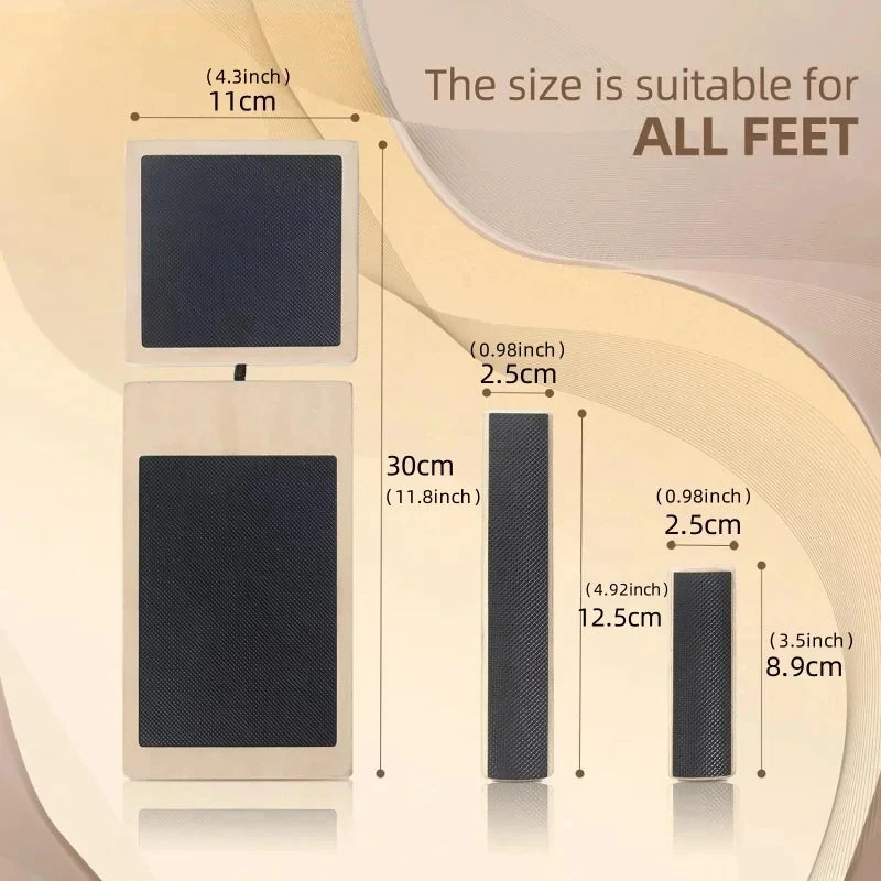 Wooden Single Foot Balance Board, Non-Slip Wobble Board for Ankle Training, Physical Therapy & Posture Correction