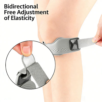 Silicone Patellar Tendon Support Strap Knee Brace for Women Men - Adjustable Non-Slip Patella Band Support Stabilizer for Sports