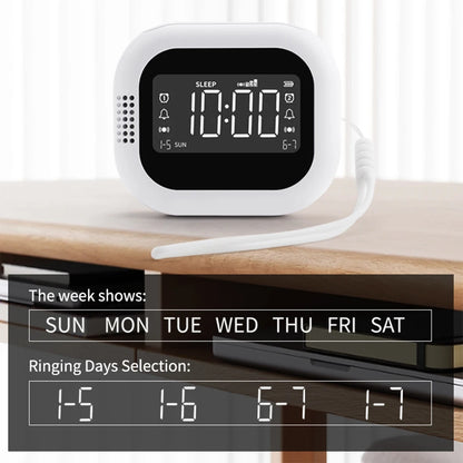 LED Display Vibration Alarm Clock Rechargeable White Noise Natural Sound Multifunctional Clock Student Strong Wake-Up Artifact