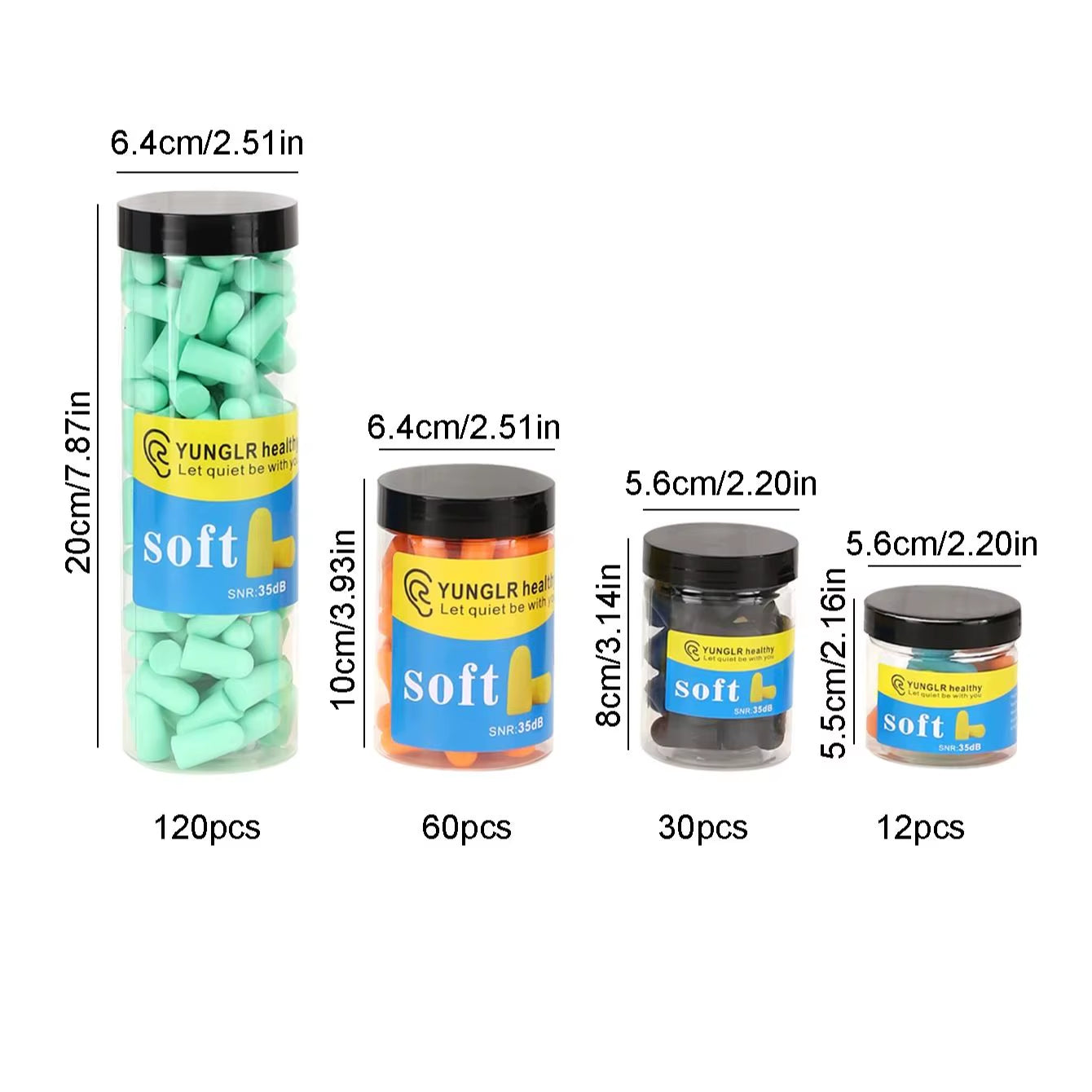 Ear Plugs Earplugs Noise Reduction Ear Plug Foam Oordopjes Slapen Sleep anti Noise Reduction Music Cancelling Insulation Earplug
