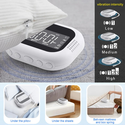 LED Display Vibration Alarm Clock Rechargeable White Noise Natural Sound Multifunctional Clock Student Strong Wake-Up Artifact