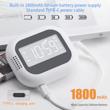 LED Display Vibration Alarm Clock Rechargeable White Noise Natural Sound Multifunctional Clock Student Strong Wake-Up Artifact