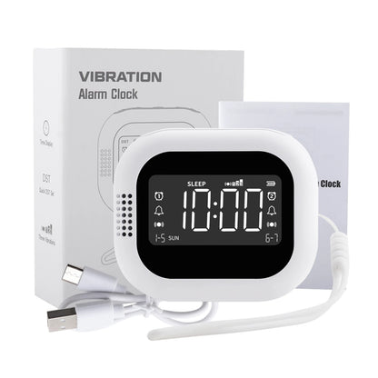 LED Display Vibration Alarm Clock Rechargeable White Noise Natural Sound Multifunctional Clock Student Strong Wake-Up Artifact