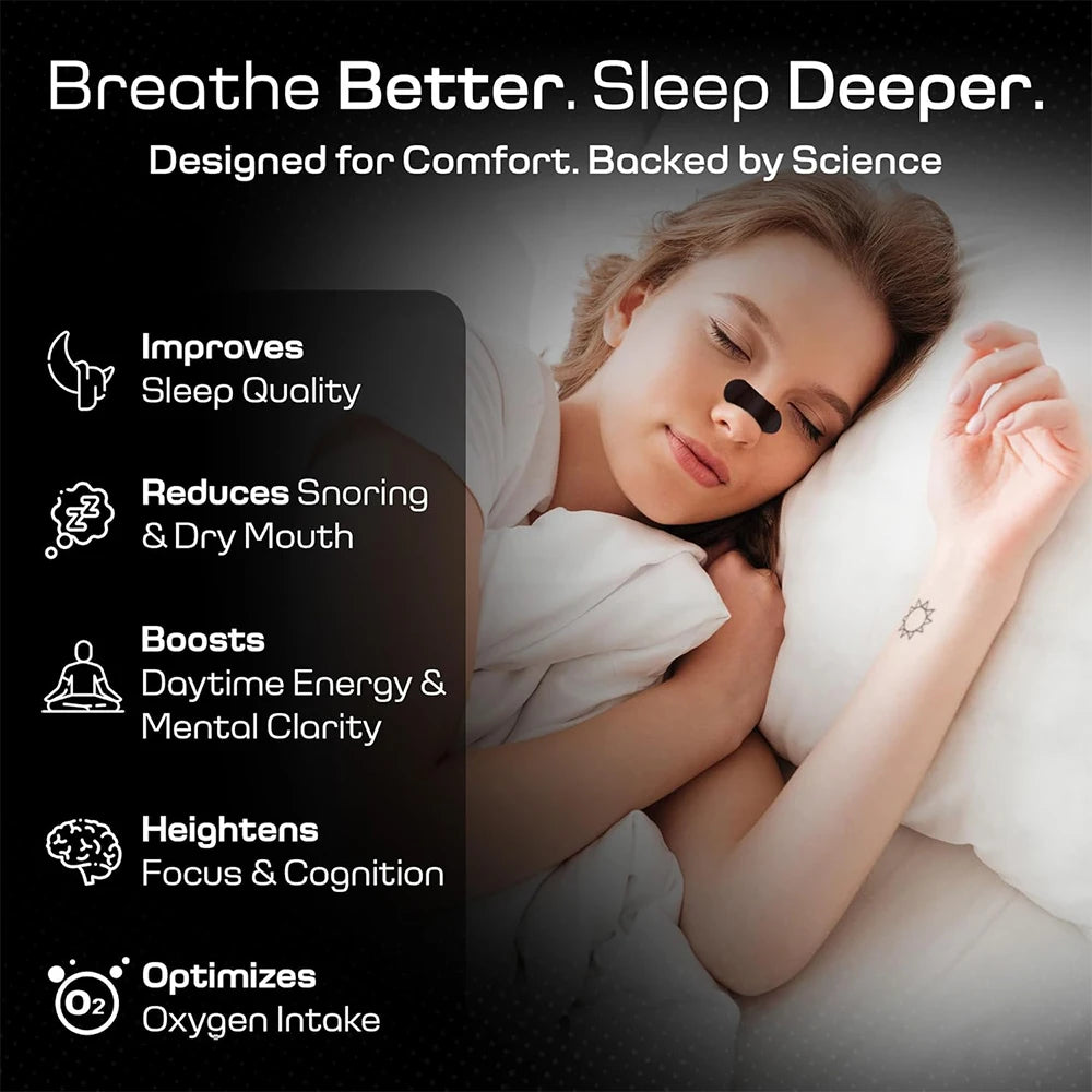 Anti Snoring Nose Strips for Breathing Correction Physical Expansion Breathable Nasal Patch Better Sleep Anti-Snoring Nasal Stri