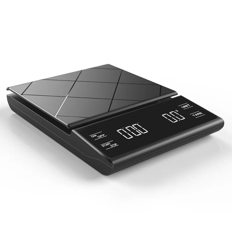 3Kg/0.1G Precision Kitchen Scale with Timer-Digital Food Scale for Baking Cooking&Coffee Brewing (LCD Display Home Chef Tool)