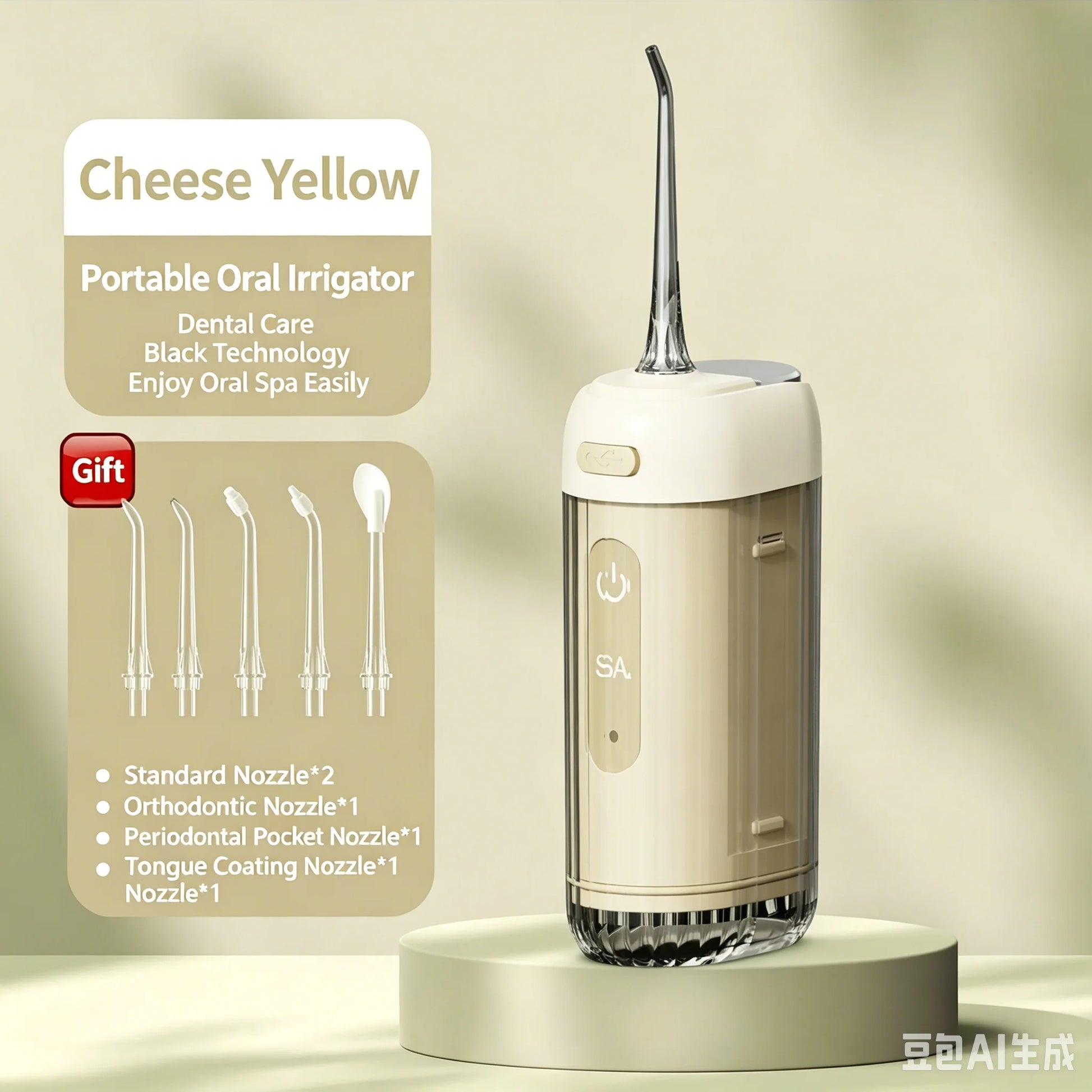 Portable Electric Water Flosser, Foldable & Retractable Oral Irrigator for Teeth Cleaning, Braces & Tongue Care
