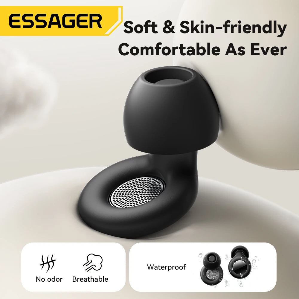 Essager Silicone Ear Plugs Sleep Noise Reusable Earplug with Storage Case Soft anti Noise Earplug for Sleep Concerts Travel Work