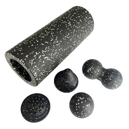 5-In-1 Fascia Roller Set Muscle Recovery Set-Vibrating Foam Roller&Peanut Massage Ball for Back,Neck,Leg Yoga Workout